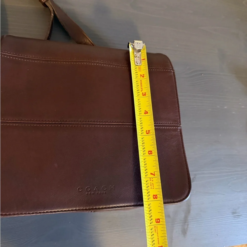 Coach Vintage Tribeca Flap Dark Brown Leather Messenger Bag 9092